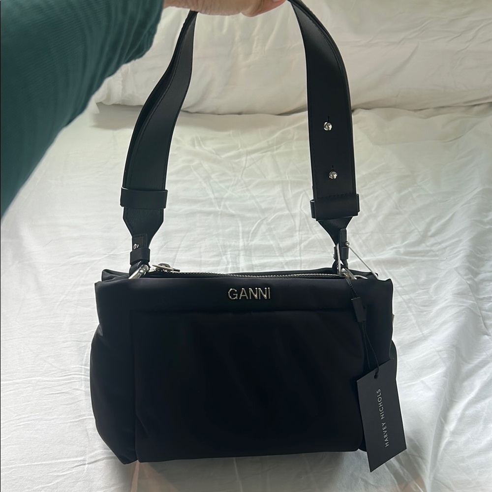Ganni Pillow Bag Black Medium Nylon
